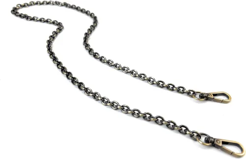 Miniatura 11 de Correas de metal para monedero, reemplazo de cadena para bolso cruzado de hombro, axila, cadena de rastro, Dorado antiguo