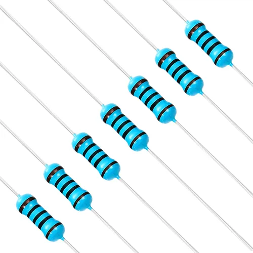 Miniatura 25 de Chanzon - 100 resistencias de película metálica 1/2 W (0.5 W) 10 Ω ohmios ±1% de tolerancia 10R MF, resistencias de agujero pasante con limitación