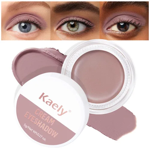 Miniatura 8 de evpct Paleta de maquillaje en pote de sombra de ojos en crema única para mujeres mayores, sombra de ojos de champán con shimmer, glitter metálico