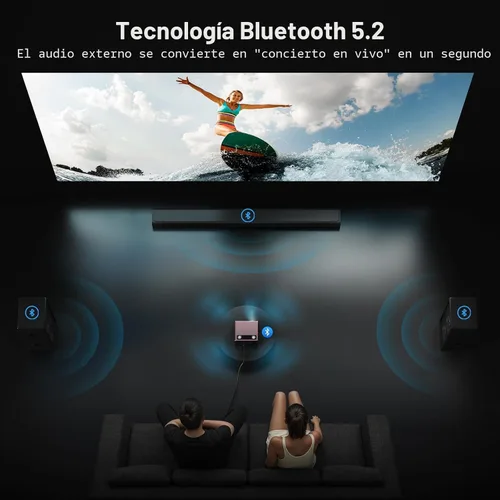 Miniatura 6 de Proyector inteligente Full HD de 2000 lúmenes ANSI, aplicación de transmisión integrada, proyector de películas HAPPRUN Native 1080P con enfoque