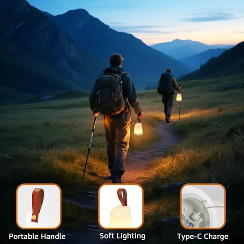 Miniatura 6 de uuffoo Paquete de 2 lámparas LED de mesa portátiles para exteriores, lámpara de mesa recargable con control remoto, RGB y blanco cálido, IP44