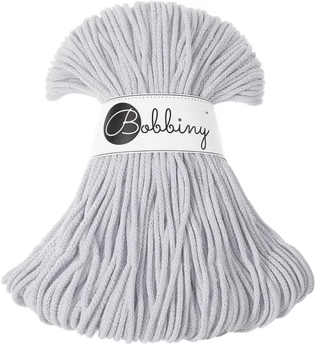 Miniatura 3 de Bobbiny Cordón de macramé trenzado junior de 0.118 in (aguamarina), 108 yardas/330 pies