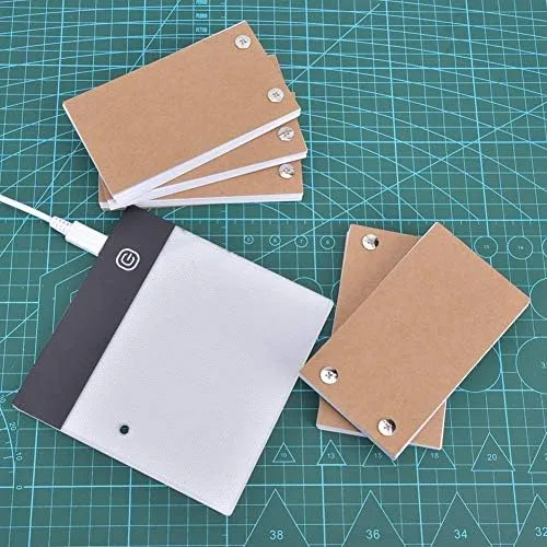Miniatura 7 de Dibujo a mano LED Artcraft Rastreo Caja de luz Almohadilla de luz portátil Caja de luz Trazador USB Agujero de posicionamiento Flip Book Kit