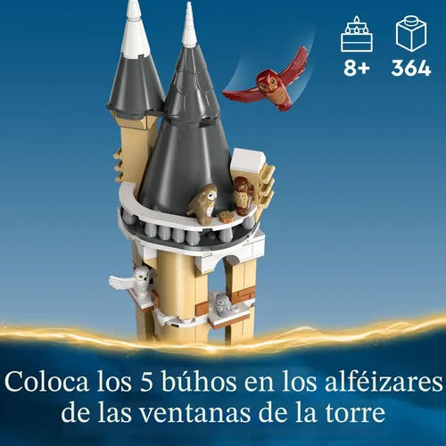 Miniatura 3 de LEGO Harry Potter Castillo de Hogwarts con leonera, juguete de fantasía del mundo mágico para niñas y niños, juego de construcción del castillo