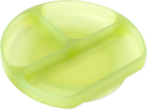 Miniatura 9 de Bumkins Plato de succión para niños pequeños y bebés, cubierta de plato con agarre dividido para bebés y niños, destete guiado por el bebé