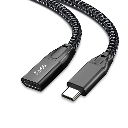 Miniatura 9 de Cable de extensión USB C, 2 pies / 2.0 ft USB 3.1 Gen 2 tipo C macho a hembra cable extensor compatible con PD 100W/10Gbps/4K @60Hz salida de video