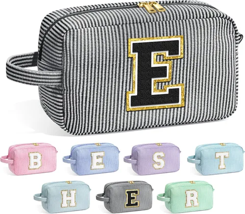 Miniatura 18 de Bolsa de Maquillaje con Inicial YOOLIFE - Regalos de Cumpleaños para Mujeres, Niñas, Mamá, Hija, Amigas, Hermana, Maestra, Regalos de Propuesta