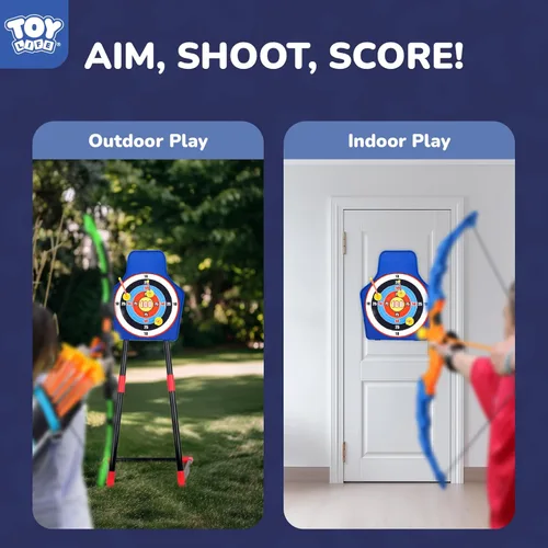 Miniatura 4 de TOY Life Arco y flecha para niños de 4 a 6 y 8 a 12 años, juego de tiro con arco y flecha para niños, juegos al aire libre, juguetes para niños de 5