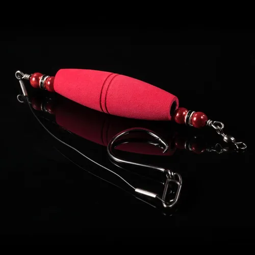 Miniatura 3 de Plataformas de flotador de bagre, bobbers de pesca, corchos, equipo de pesca para gato, combo de clavija de EVA, alta flotabilidad, ganchos Rojo