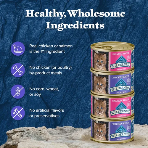 Miniatura 7 de Blue Buffalo Wilderness - Comida para gatitos, paquete variado de paté de comida húmeda para gatos con alto contenido de proteínas y sin granos