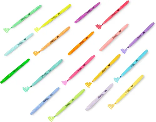 Miniatura 7 de Sharpie Resaltadores de bolsillo, colores pastel suaves, surtidos, punta de cincel, 144 unidades, uso escolar, hogar y oficina, suministros