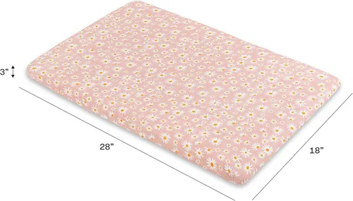 Miniatura 7 de Babyletto Sábanas de Muselina para Moisés de Bebé para Niñas y Niños - Certificadas GOTS Funda de Algodón Orgánico Transpirable - Ajustadas 360°