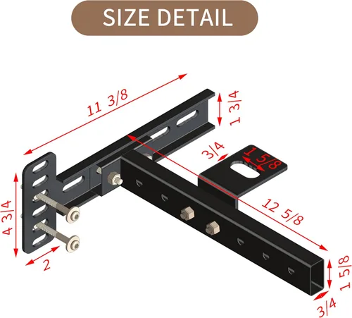 Miniatura 8 de Soportes de riel de cama, conectores de soporte de marco de cama para camas de madera, sujetadores de soporte resistentes sin mortaja, accesorios
