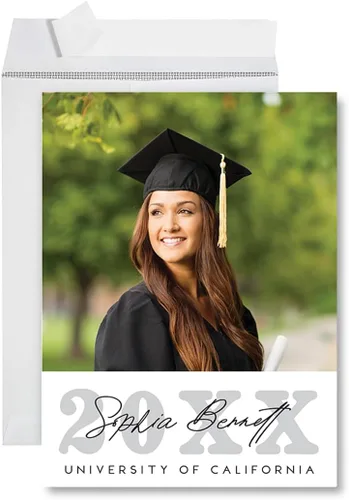 Miniatura 16 de Andaz Press Tarjeta fotográfica de graduación jumbo personalizada de 8.5 x 11 pulgadas con sobre, tarjeta de felicitación personalizada de clase