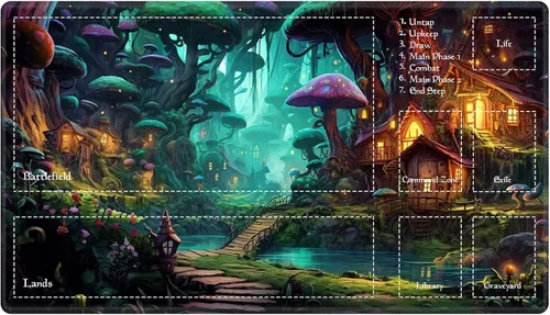 Miniatura 73 de Alfombra de juego con zonas para juego de cartas MTG, alfombras de juego de mesa, alfombras de juego de mesa de Magic, 61x35.5 cm, alfombra de juego