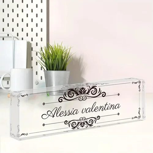 Miniatura 37 de Placa de nombre personalizada, placa de nombre personalizada para oficina, accesorio de escritorio de acrílico, regalos para compañeros de trabajo