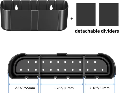 Miniatura 3 de suptek Soporte para control remoto de pared, soporte remoto de TV sin agujeros para 3 o 4 mandos a distancia, negro, cantidad 1, S4B