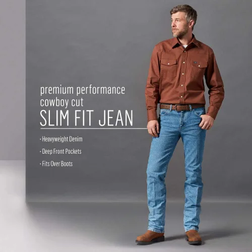 Miniatura 5 de Wrangler Men's Premium Performance Cowboy Cut Comfort Wicking Slim Fit Jean