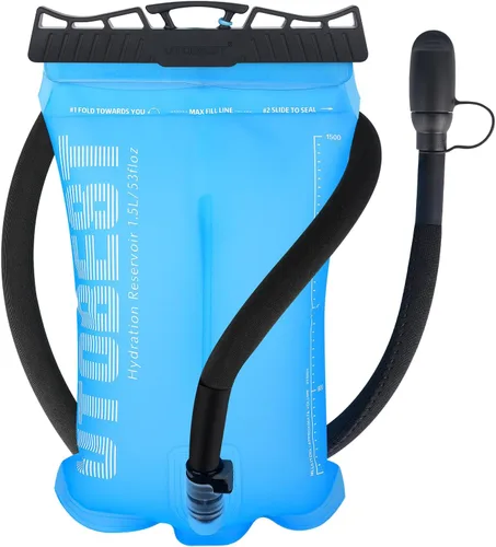 UTOBEST Vejiga de hidratación, vejiga de agua de TPU, bolsa de agua para mochila de senderismo, sin BPA, apertura amplia, a prueba de fugas, Café-3L