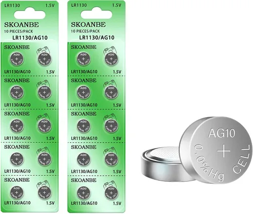 Miniatura 8 de SKOANBE Batería de la célula de moneda del botón de 10PCS LR1130 AG10 SG10 389 189 1.5V