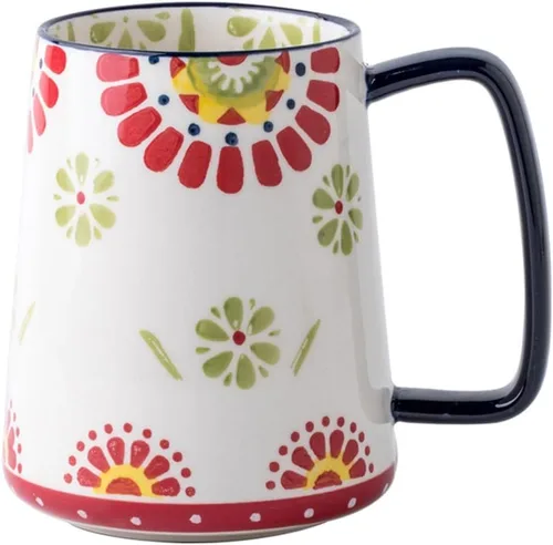 Miniatura 10 de Taza de café grande de cerámica de 24 onzas con asa, taza de café vintage, taza de té extra grande para oficina y hogar, apta para lavavajillas