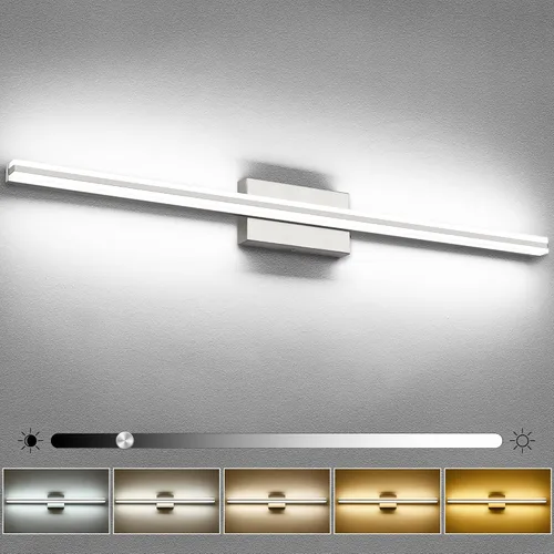 Miniatura 32 de SOLFART Luces de tocador de baño sobre espejo 14W 60 cm Luz de baño moderna negra 6000K ND