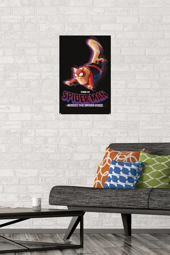 Miniatura 2 de Marvel Spider-Man: Across The Spider-Verse - Póster de pared de una hoja de Spider-Cat, 22.4 pulgadas de largo x 14.7 pulgadas de ancho, paquete