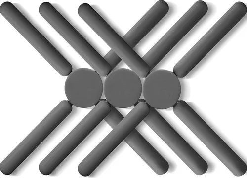 Miniatura 3 de FENGCHEN - Paquete de 3 salvamanteles plegables de silicona, salvamanteles plegables, antideslizantes, plegables, diseño compacto cruzado, soporte