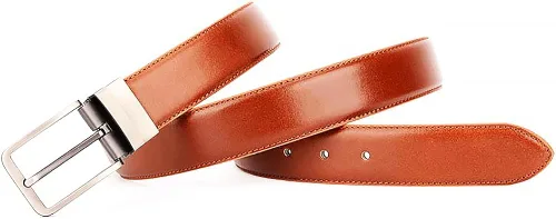 Miniatura 3 de thuizen Cinturón reversible de cuero genuino hecho a mano para hombre, color marrón