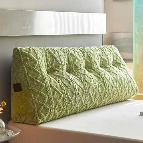Miniatura 12 de Almohada triangular para cabecero grande para cama de lectura, respaldo de cuña para cabecero, cojín de apoyo para sofá cama con funda extraíble