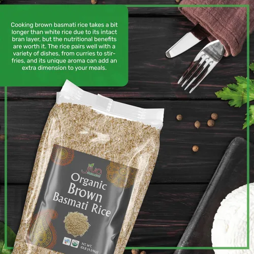 Miniatura 3 de Jiva - Arroz Basmati orgánico integral de 10 libras, calidad premium de la India