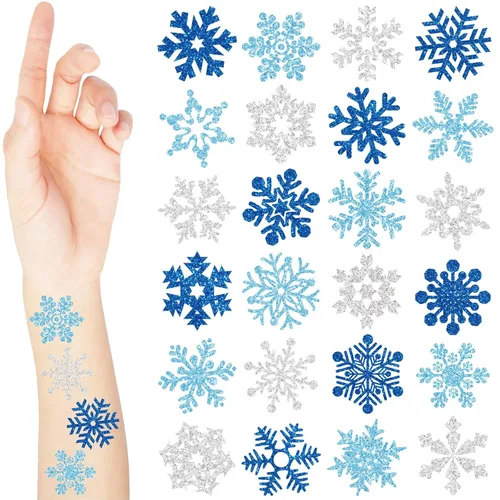 Miniatura 10 de Nosiny 240 tatuajes temporales con purpurina de otoño, calcomanías de hojas de arce, calcomanías de tatuaje de otoño con hojas de otoño, tatuajes