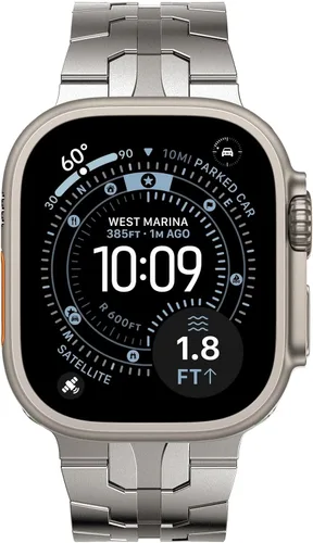 Miniatura 21 de KADES Correa de acero inoxidable compatible con Apple Watch Band Ultra 3/2/1 de 1.73 pulgadas Series 11/10 de 1.81 pulgadas/1.65 pulgadas, Series