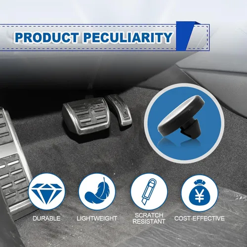 Miniatura 5 de Paquete de 12 pastillas de freno para pedal de freno, tapón de freno para pedal de embrague automotriz, pedal de freno de camión de automóvil