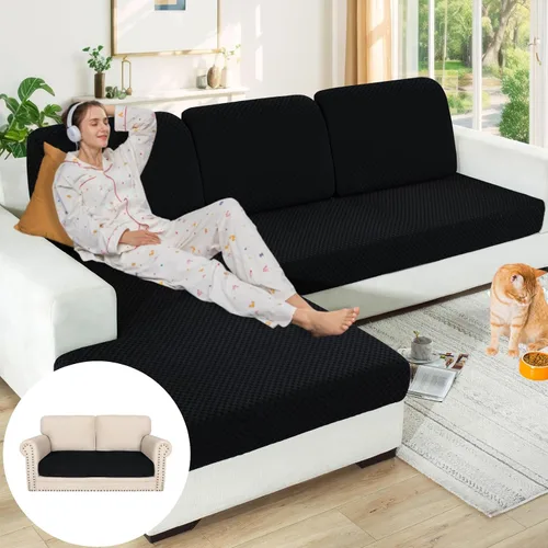 Miniatura 78 de YEMYHOM 【Liquidación】 Fundas Elásticas para Cojines de 1 Pieza, Fundas de Cojín de Asiento para Sofá y Silla, Funda Suave de Sofá de Repuesto