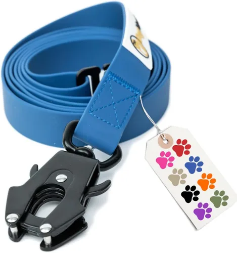 Miniatura 8 de Correa táctica de silicona resistente para perros de 6 pies con mosquetón de liberación rápida, correa de tráfico perfecta para perros grandes que