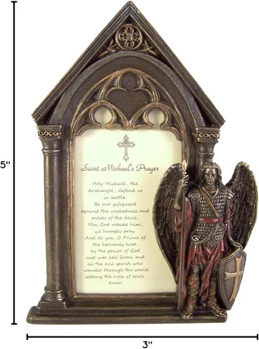Miniatura 4 de Saint Michael's Prayer - Marco de fotos, 7 1/2 pulgadas