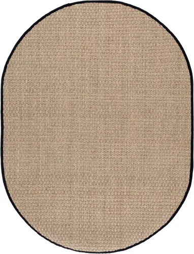 Miniatura 130 de Safavieh Natural Fiber NF114P - Alfombra redonda de hierba marina, tejido de canasta, con borde, de 244 cm, color gris Natural/ gris
