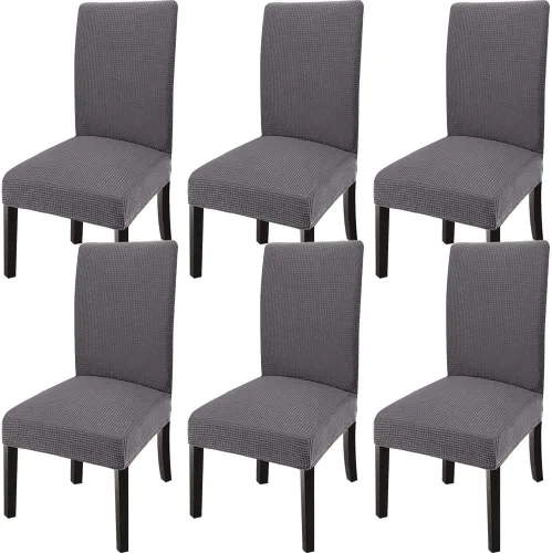 GoodtoU - Juego de 6 fundas elásticas para sillas de comedor, fundas para sillas de comedor, extraíbles y lavables, fundas deslizables para sillas
