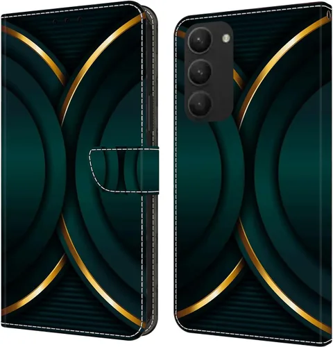 Miniatura 55 de Funda para Samsung Galaxy S23, cartera Flip Folio lindo 3D pintado de dibujos animados PU Funda de cuero PU para niñas mujeres ranuras para tarjetas