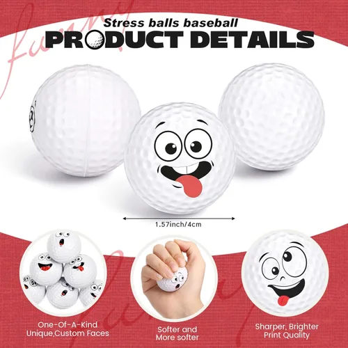 Miniatura 2 de Arrowbash 12 piezas de mini bolas de estrés con cara para niños, pelotas de espuma para apretar con cara divertida para niños y niñas, para aliviar