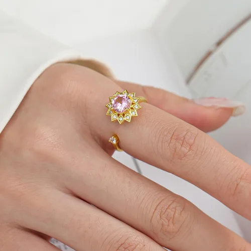 Miniatura 125 de Anillo de plata de ley 925, minimalista, ajustable, hecho a mano, para mujeres y niñas