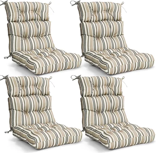 Miniatura 12 de EAGLE PEAK Cojín Acolchado para Silla de Patio con Respaldo Alto para Exteriores/Interiores, Juego de 1, 46'' x 22'', Azul Claro