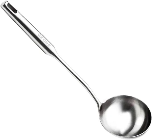 Miniatura 12 de Wok - Espátula de acero inoxidable, espátula ancha de metal con mango largo hueco, utensilios de wok, plata/14.7 pulgadas