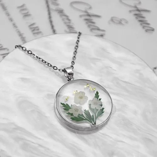 Miniatura 41 de Pressed Flower Necklace Gift for Women Personalized Handmade Necklaces Birth Flower Necklace