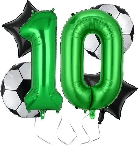 Miniatura 5 de Globos de fútbol para 2º cumpleaños, suministros para fiesta de cumpleaños de fútbol, Copa del Mundo, Deportes de fútbol, decoraciones de fiesta