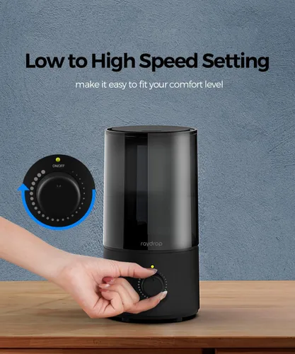Miniatura 2 de raydrop - Humidificadores para dormitorio, raydrop - Humidificadores de vapor frío para bebés, humidificador ultrasónico silencioso de 1,0 L, ahorra