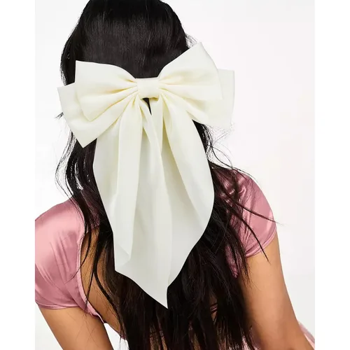 Miniatura 3 de Velscrun Lazos para el cabello para mujeres y niñas, 3 unidades, lazo blanco, lazo negro, azul marino, lazos grandes para el cabello con clip, lazos