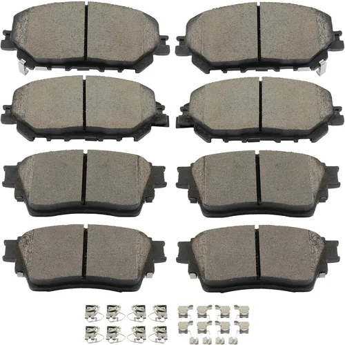 Miniatura 19 de SCITOO Juego de pastillas de freno de cerámica delanteras y traseras D374 D465 para Acura CL 1997-1999, Honda Civic 2002-2003 2006-2011, para Honda