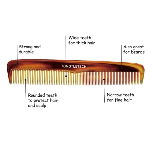 Miniatura 3 de Hair Comb- Fine Tooth and Wide Tooth Comb for Hair,Beard and Mustache Combs for Styling,Travel Combs Grooming for Men and Women,Strong and Durable